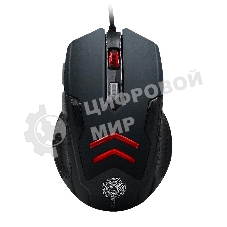 Мышь проводная Qumo Crypt M57 черный, 3200 dpi, USB, кнопки - 6