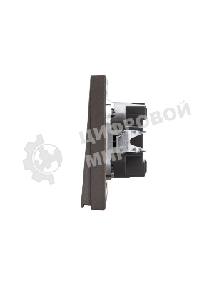 Выключатель Kranz STRONG 1 кл проходной (переключатель) с подсветкой 10А с/у графит