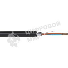 Кабель балансный микрофонный 100 м, 24 AWG, FRNC/LSZH, 0.2 мм2, диаметр 3.7мм, экран, медь 25 x 0.1 мм, черный, бухта