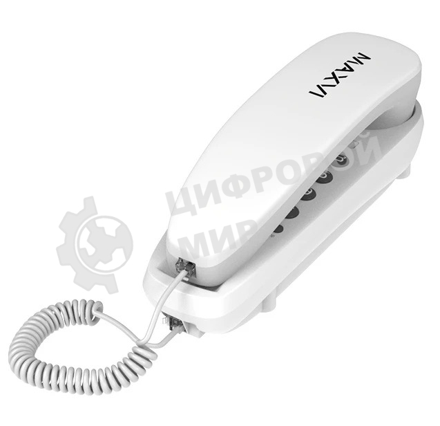 Телефон проводной Maxvi CS-01 белый