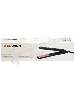 Выпрямитель для волос Starwind SHE5500 черный/розовый, 25 мм, 200 °C, 1 режим