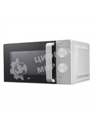 Микроволновая печь BQ MWO-20004SM/W белый, 20 л, 700 Вт, переключатели - поворотный механизм