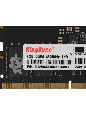 Оперативная память KingSpec DDR5, 8Gb (1x8 GB), 4800 MHz, CL40, SO-DIMM