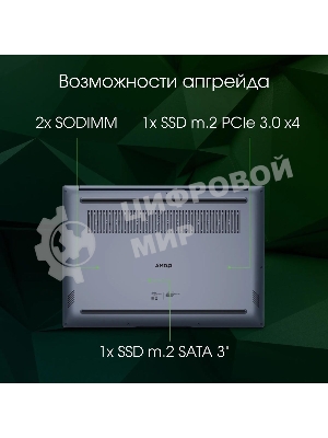 Ноутбук Digma Pro Pactos 16 темно-серый DN16P5-ADXW01 Core i5 1235U 16Gb SSD 512Gb Intel Iris Xe graphics 16