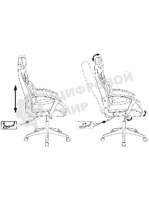 Кресло игровое Zombie DRIVER черный/белый, искусственная кожа, с подголов. крестовина пластик