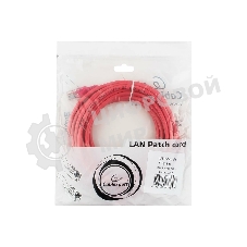 Патч-корд UTP Cablexpert cat.5e, 5м, литой, многожильный (красный)