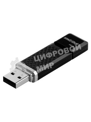 Флешка USB Smartbuy Quartz black (SB64GbQZ-K), 64Gb, USB 2.0, R/W 25/15, черный