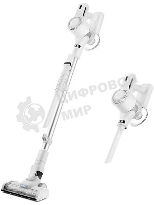 Пылесос вертикальный Kitfort КТ-5117 белый, питание от аккумулятора,  50 Вт, уборка сухая, пылесборник 0,5 л