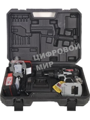 Дрель-шуруповерт ИНТЕРСКОЛ DAU-13/36V 50, 36 В, 2 Ач, 50 Нм, бесщеточный, ударный