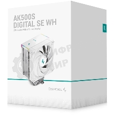 Кулер для процессора DEEPCOOL AK500S DIGITAL SE WH LGA20XX/1700/1200/115X/AM5/AM4 (12шт/кор, TDP 240W, PWM, Fan 120мм, 5 тепл. трубок, Copper Base, белый) RET (R-AK500S-WHADMN-GJD)