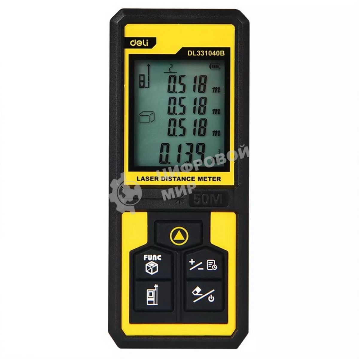 Лазерный дальномер Deli DL331040B Диапазон измерения 0,05~50м, точность измерения ±3мм