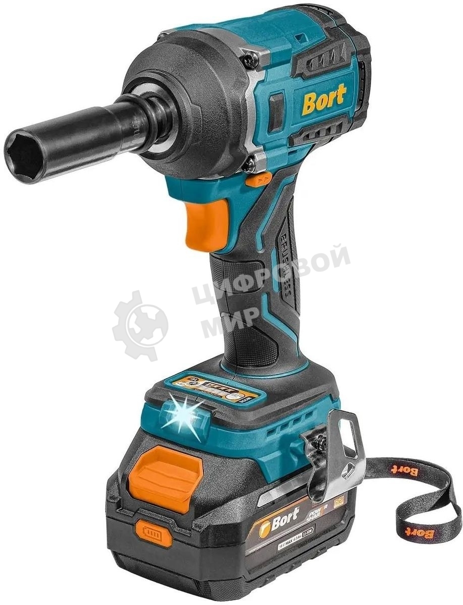 Гайковерт аккумуляторный Bort BSR-21U (2х4АЧ+ЗУ) 93418477 800 Нм, 0-2700 об/мин, акб Li-Ion, аккумуляторная система Makita 18V LXT 18 В, вес 1.4 кг