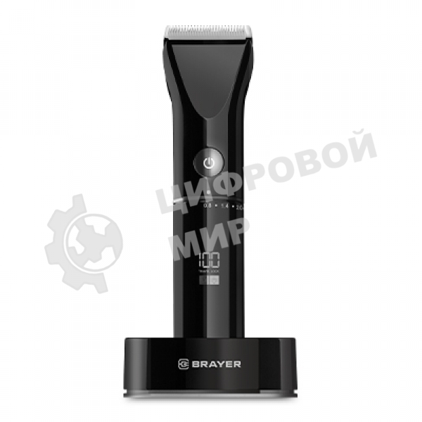 Машинка для стрижки BRAYER BR3400, LED-дисплей, 4 насад, турбо, титан. покр, регу. высоты лезвий