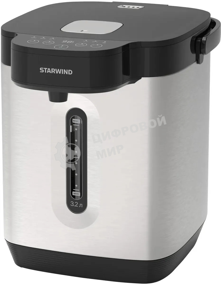 Термопот Starwind STP2725 3.2 л, 800 Вт, серебристый/черный