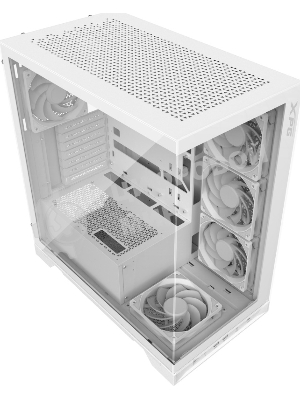 Компьютерный корпус XPG INVADER X WHITE (INVADERXMT-WHCWW) Mid-Tower Gaming ATX PC Case with Panoramic View, Tempered Glass Panels, and RGb Lighting Black