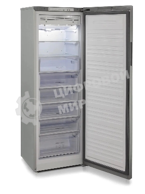 Морозильная камера Бирюса Б-C6047SN, серый металлопласт, 280л, 8 ящиков