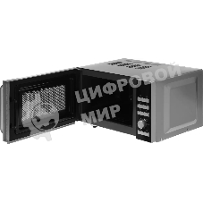 Микроволновая печь Galanz MOS-2402FDS серебристый/черный, 20 л, 800 Вт, переключатели - кнопки, поворотный механизм