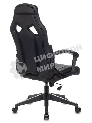 Кресло игровое Zombie DRIVER черный/белый, искусственная кожа, с подголов. крестовина пластик