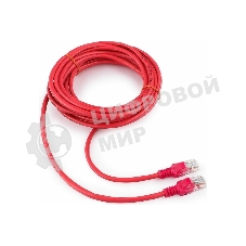 Патч-корд UTP Cablexpert cat.5e, 5м, литой, многожильный (красный)