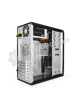 Компьютерный корпус Miditower ExeGate CP-601-UNS350 (ATX, БП UNS350 с вент. 12см, 2*USB, аудио, черный)