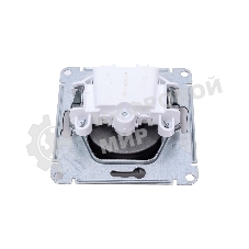 Механизм розетки 1-м СП AtlasDesign 16А IP20 без заземл. сталь SchE ATN000941