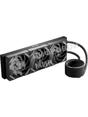 Водяное охлаждение для процессора SAMA Q60 Black (360мм, LED temp., черный, ARGb/Fans: 3x120мм, 86CFM, 30dBA, 2600RPM/Pump height 64мм, 30dBA, 2800RPM, Rad thickness 27мм/S: 1851, 1700, 1200, 20XX, 115X, AM5, AM4)