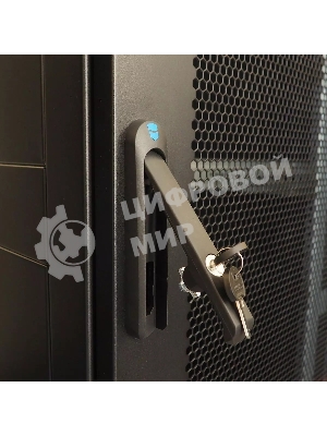 Шкаф серверный напольный 42U (800 1000) двойные перфорированные двери 2 шт., черный