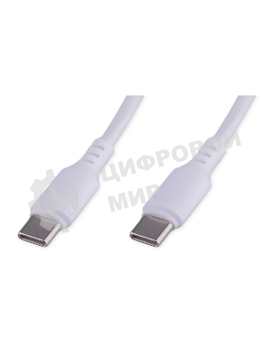 Кабель USB2.0 Cablexpert CC-USB2-CMCM-100-1.8M-W, Type-C/Type-C, 5A, 100Вт, PD/QC3.0, медь, 1.8м, белый, пакет
