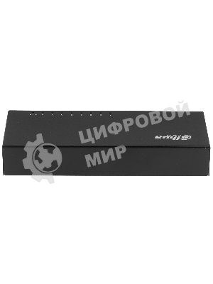 Коммутатор 8-в-1 Dahua DH-PFS3008-8ET/8 портов до 100 Мбит.с/коммутация до 1.6 Gbит.с/неуправляемый/Plug & Play/черный (DH-PFS3008-8ET)