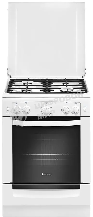 Плита газовая Gefest ПГ 6100-02 0309 белый, конфорок 4 шт, духовка 52 л, 60 см x 85 см x 60 см