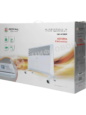 Конвектор Royal Clima Astoria Elettronico REC-AT1500E белый, 1500 Вт, 20 м2, термостат, дисплей