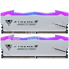 Оперативная память Patriot Viper Xtreme 5, DDR5, 32Gb (2x16Gb), 6400MHz, CL32, DIMM, с радиаторами, RGb, серебристый