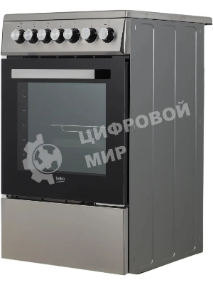 Плита электрическая Beko FSS57100GX серебристый, конфорок 4 шт, духовка 60 л, 50 см x 85 см x 60 см