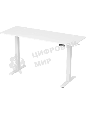 Стол компьютерный Cactus CS-EDL-WWT столешница ДСП, белый каркас белый