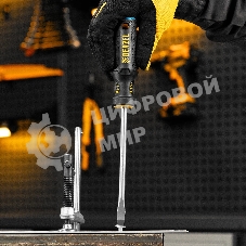 Отвертка Denzel SL8x150 мм, S2, 3к рукоятка