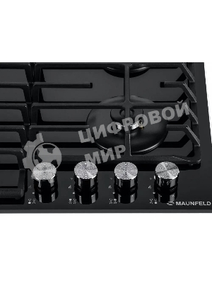 Газовая варочная панель Maunfeld EGHG.64.6CB/G, 4 конфорки, закаленное стекло, черный