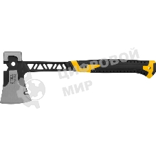 Топор цельнокованый Denzel 600 г, двухкомпонентная обрезиненная рукоятка