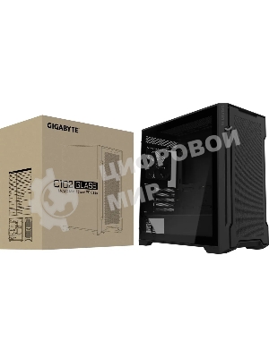 Компьютерный корпус Gigabyte C102B Gb-C102G, без БП MicroATX 5x120мм 4x140мм 2xUSB 3.0 audio bott PSU, черный