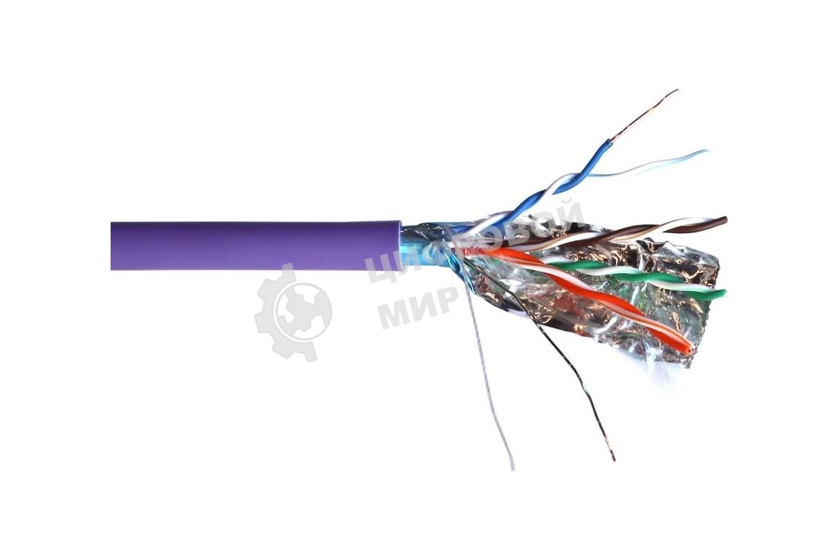 Кабель информационный Lanmaster TWT-5EFTP-NGLS cat.5e FTP 4 пары 24AWG нг(А)-LS внутренний 305м фиолетовый
