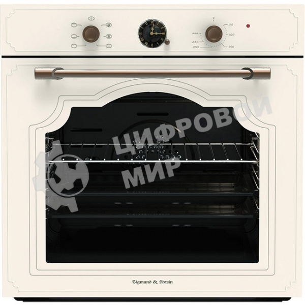 Духовой шкаф электрический встраиваемый Zigmund & Shtain E 138 X бежевый