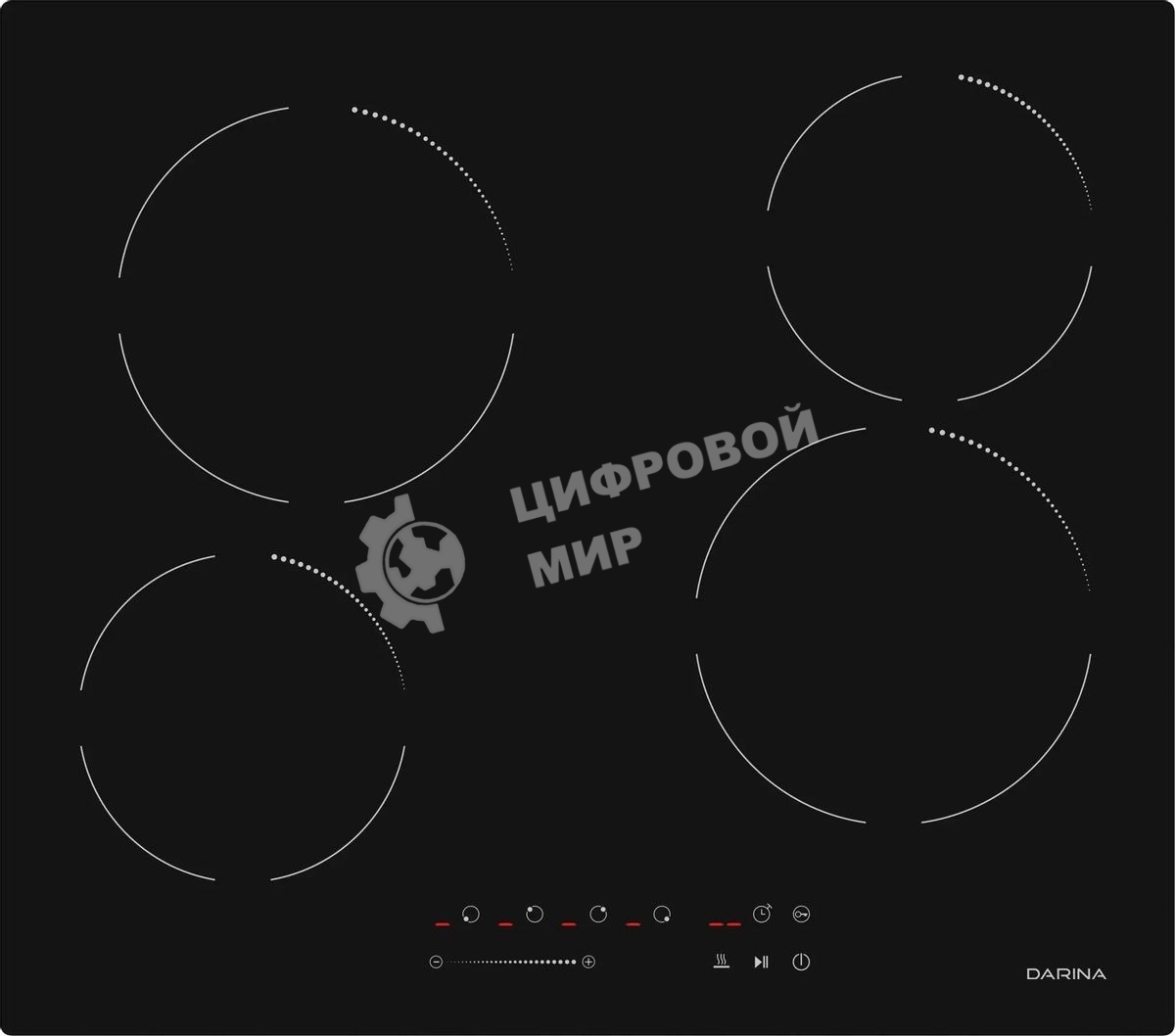 Электрическая варочная панель Darina 6P E323 B, Hi-Light, независимая, черный