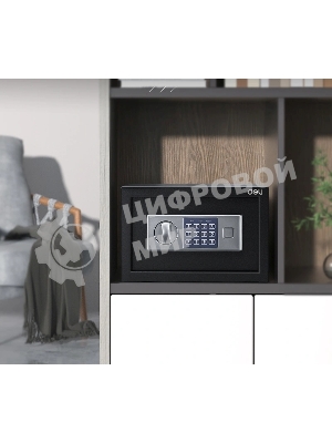 Сейф Deli ET520 310x 200x 200 мм, ключевой, электронный, черный/серебристый