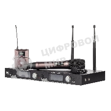 Радиосистема ITC T-521UT UHF двухканальная с петличным и ручным микрофонами, LCD дисплей, True Diversity, частотный диапазон 470-510 MHz.