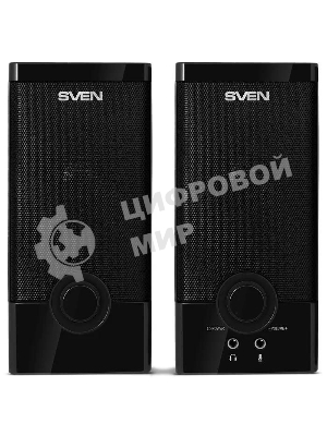 Колонки SVEN SPS-603 черный USB-порт ПК, ноутбука или адаптер 5V DC