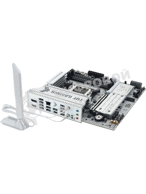 Материнская плата Asus TUF GAMING B850M-PLUS WIFI7 W, AM5, AMD B850, 4xDDR5, 4xSATA, 3xM.2, 1xPCIe 5.0 x16, 1xPCIe 3.0 x1, 1xDP, 1xHDMI, 1x2.5Gb LAN, Wi-Fi 7, Bluetooth 5.4, 1xUSB-C 20Gbps, 3xUSB-A 10Gbps, 4xUSB-A 5Gbps, 4xUSB-A 2.0, 5x3.5 мм, 7.1, mATX