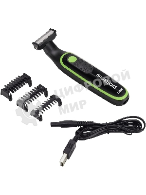 Машинка для стрижки Polaris PHC 0303RB черный/лайм 240Вт