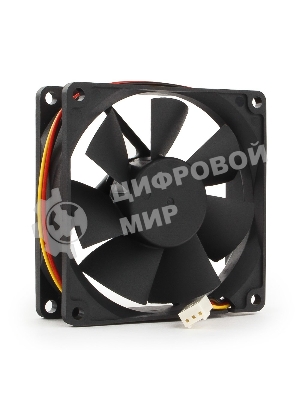 Вентилятор для корпуса Gembird FANCASE/BALL-3100 черный, 80 мм, 3100 об/мин, 38.65 дБ, 3 pin