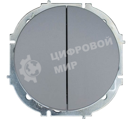 Выключатель 2-кл. СП OSEN 10А IP20 механизм серый матовый LEZARD 743-7488-101