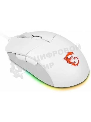 Мышь проводная MSI Clutch GM11 белый, 5000 dpi, USB, кнопки - 6