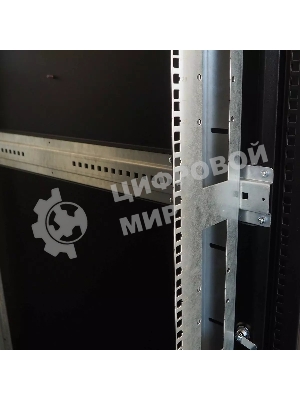 Шкаф серверный напольный 42U (800 1000) двойные перфорированные двери 2 шт., черный